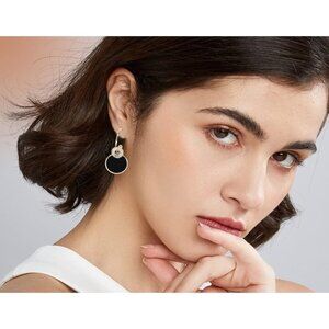 Black 1Sparkly Geometric Dangle Drop Statement Jewelry Earrings for Women